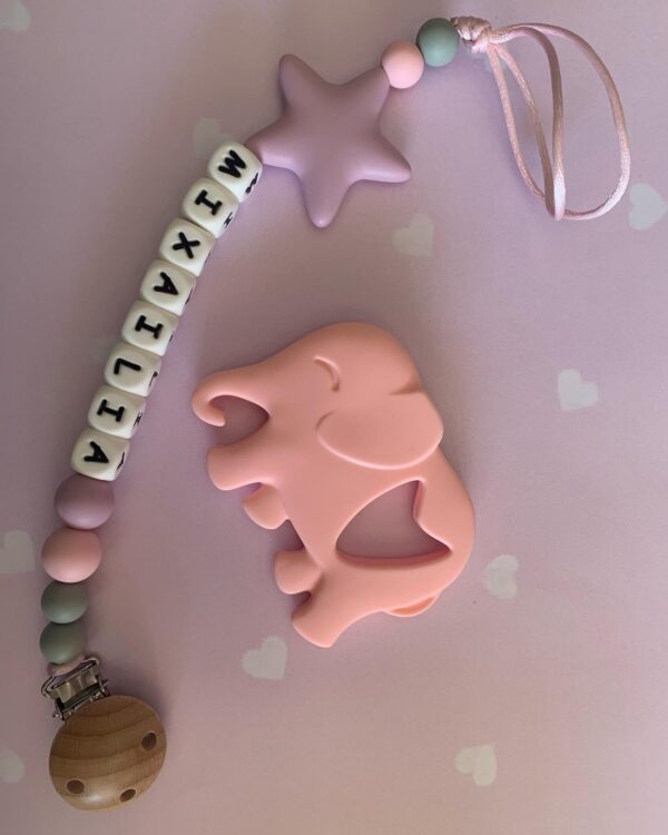 Pacifier Clip #babypink #purple