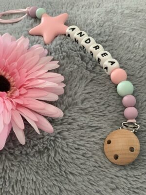 Pacifier Clip #pinkandrea