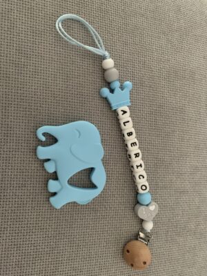 Pacifier Clip #babybluecrown #lovedadlovemom