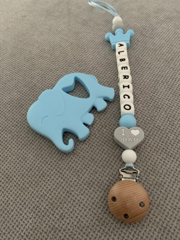Pacifier Clip #babybluecrown #lovedadlovemom - Image 2