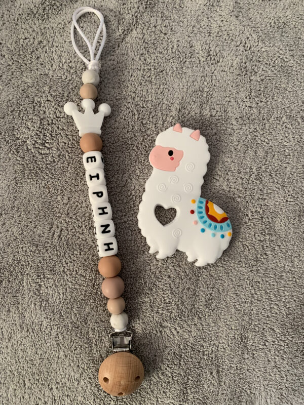 Pacifier Clip #whitecrown