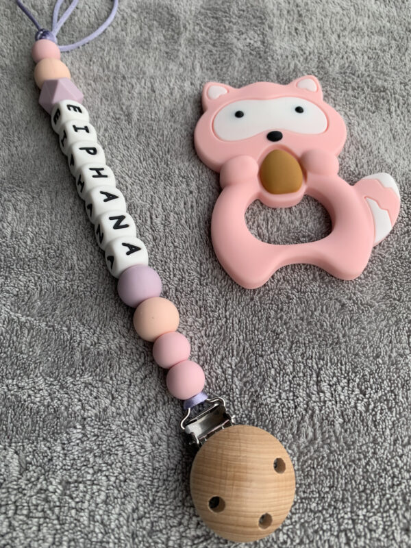 Pacifier Clip #pastellilacexagon - Image 3