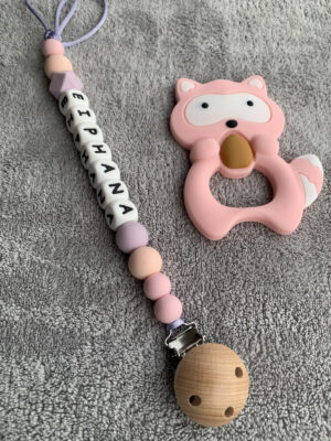 Pacifier Clip #pastellilacexagon