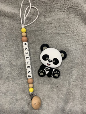 Pacifier Clip #yellowbrown