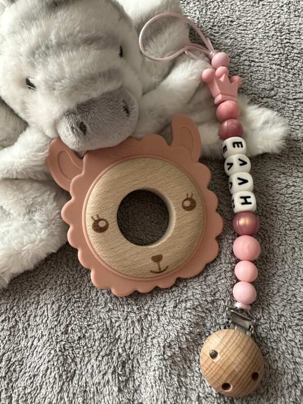 Pacifier Clip #pinkpearlsili