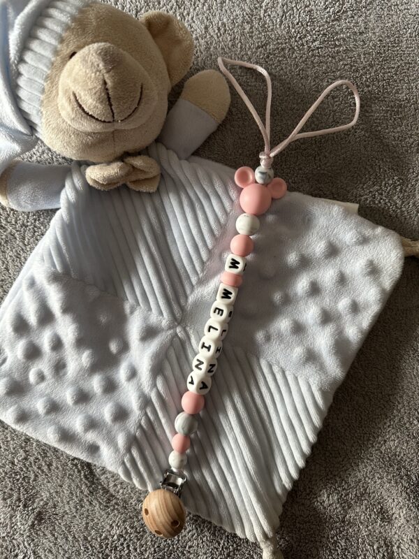 Pacifier Clip #babypinkmickeyhead