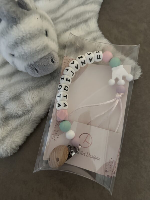 Pacifier Clip #whitecrown