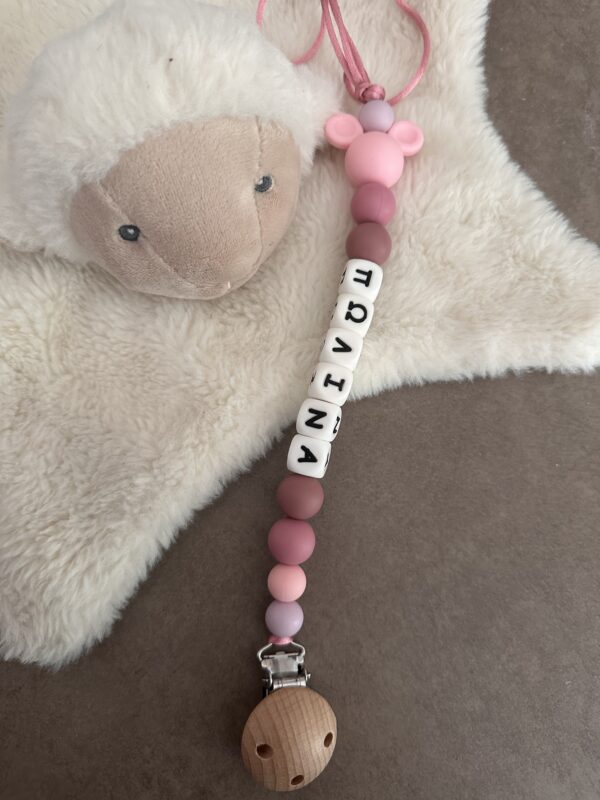 Pacifier Clip #babypinkmickeyhead