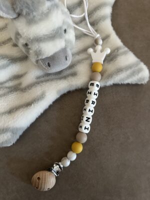 Pacifier Clip #whitecrown2