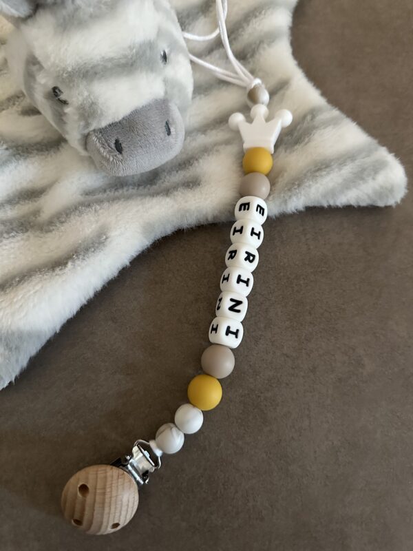 Pacifier Clip #whitecrown2 - Image 2