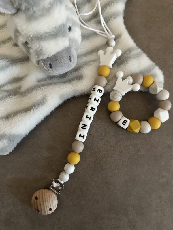 Pacifier Clip #whitecrown2 - Image 3