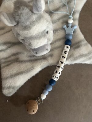 Pacifier Clip #lightbluecrown