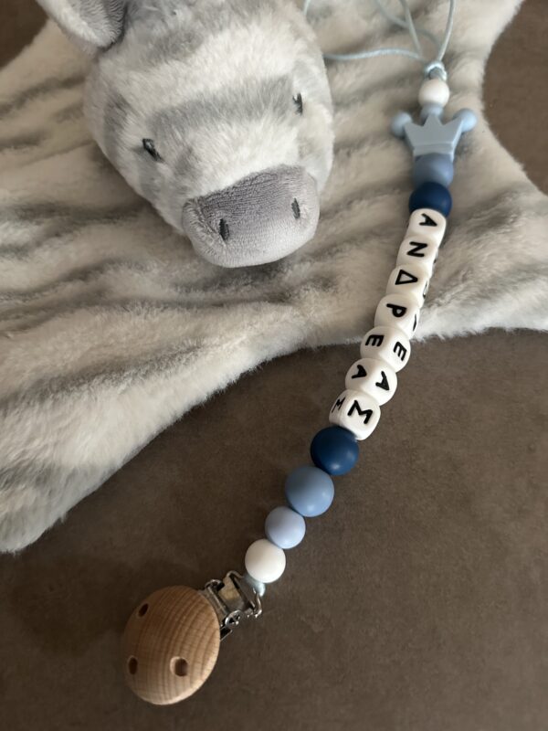 Pacifier Clip #lightbluecrown - Image 2
