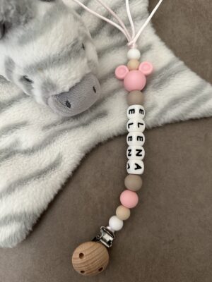 Pacifier Clip #babypinkmickeyhead