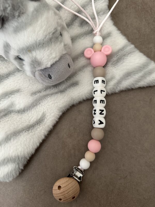 Pacifier Clip #babypinkmickeyhead