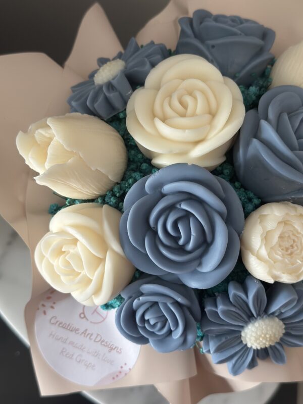 Navy blue Candle Bouquet #soycandle - Image 2
