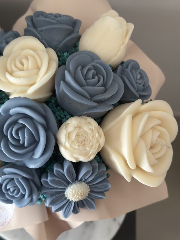 Navy blue Candle Bouquet #soycandle - Image 3