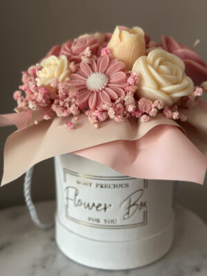 Dusty Pink and White Candle Bouquet #soycandle