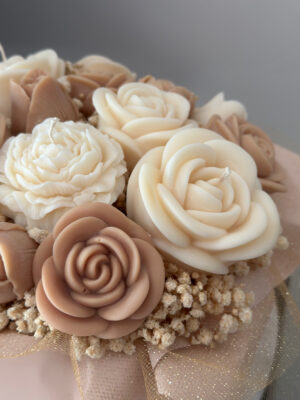 Brown and White Candle Bouquet #soycandle