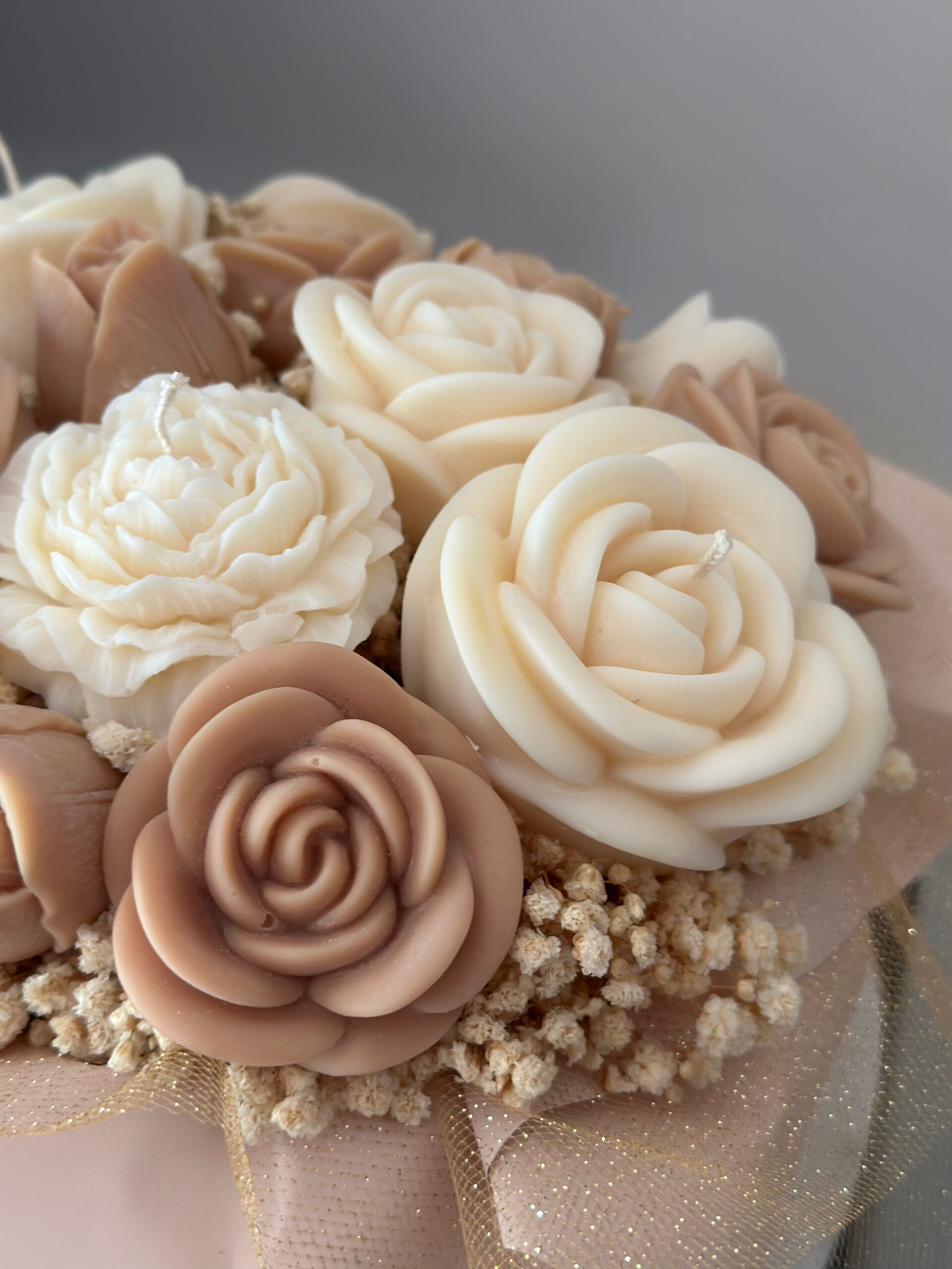 Brown and White Candle Bouquet #soycandle