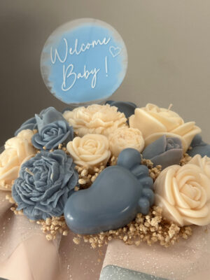 Baby Boy Candle Bouquet #soycandle