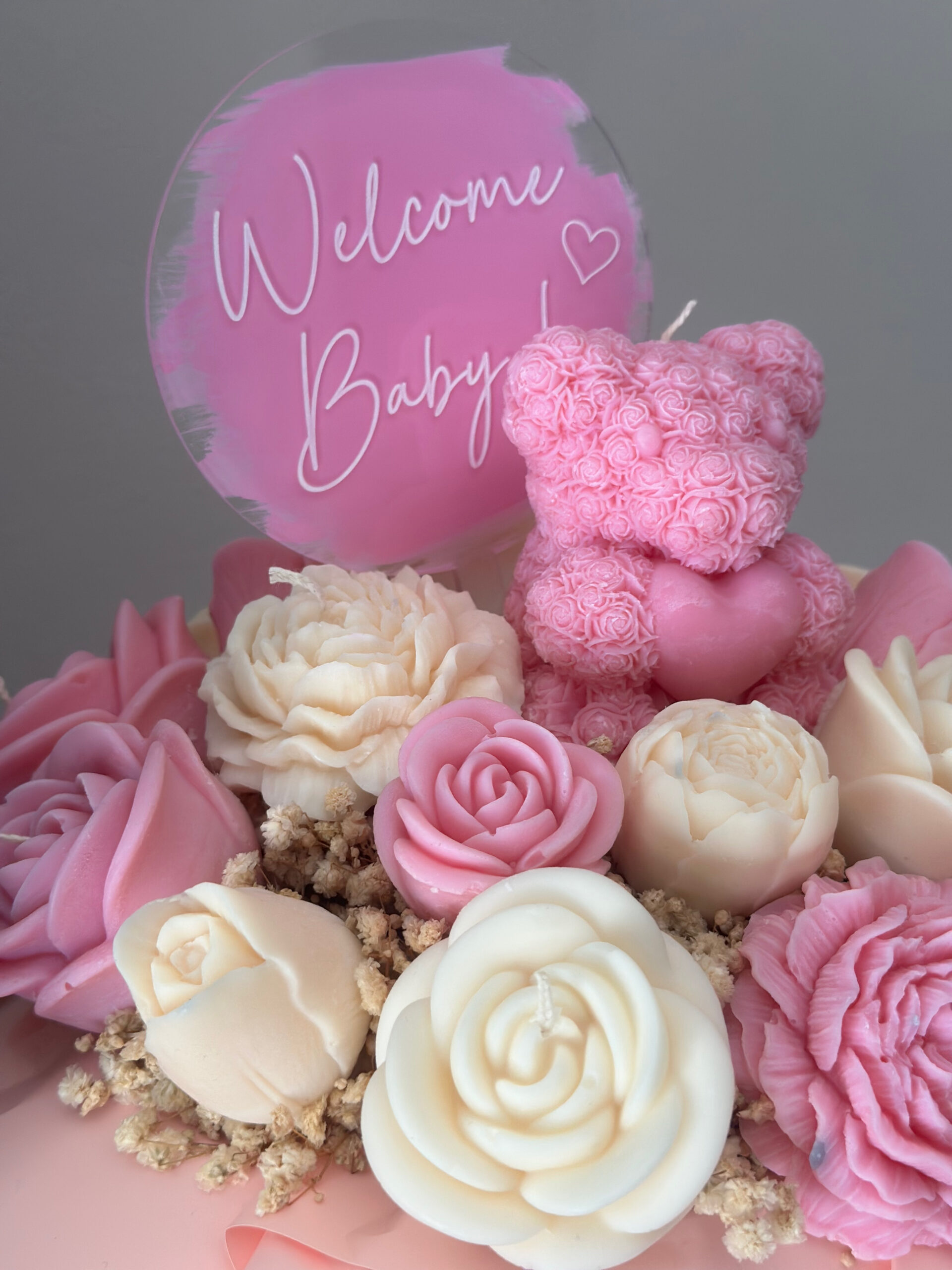 Baby Girl Candle Bouquet #soycandle - Image 2
